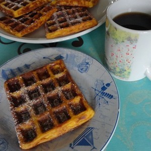 Gaufres sucrées au potiron