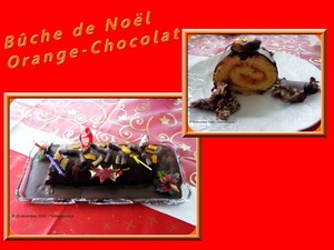 recette - Bûche orange et chocolat