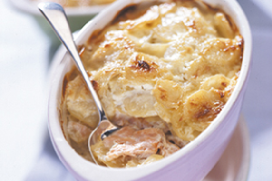 recette - Gratin aux deux saumons