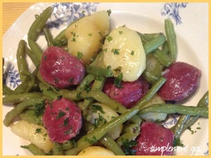 Gésiers de canard confits aux légumes