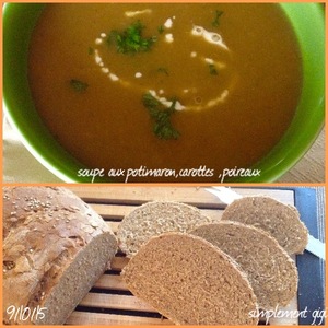 recette - Soupe potimarron, poireaux et carottes
