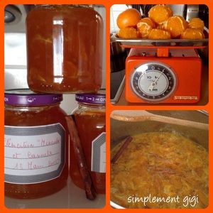 Confiture de mandarines "minéola" et cannelle