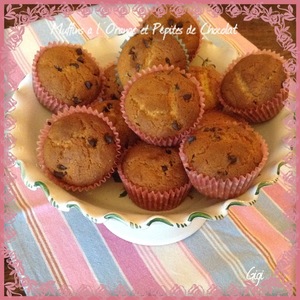 Muffins à l'Orange et Pépites de chocolat 