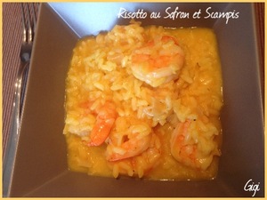 recette - Risotto au Safran et Scampis