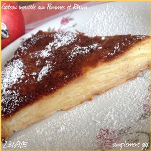 recette - Gâteau invisible aux pommes et rhum