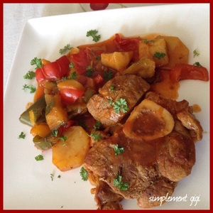 recette - Osso bucco et ses légumes variés