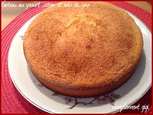 recette - Gâteau au yaourt, citron et noix de coco