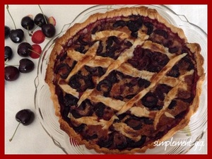 recette - Tarte aux cerises, poudre de noisettes et Kirsch