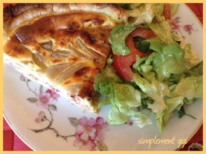 recette - Quiche aux poires, roquefort et jambon serrano