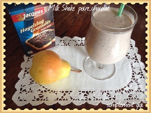 recette - Milk-shake poire-chocolat