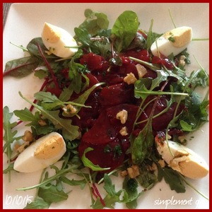 recette - Salade de betteraves rouges à l'huile de noix