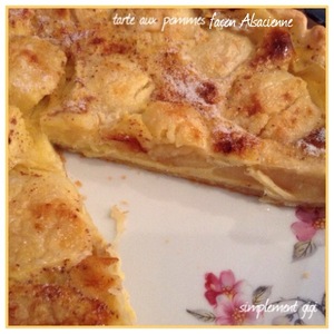 Tarte aux pommes façon alsacienne