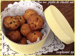recette - Muffins aux pépites de chocolat noir