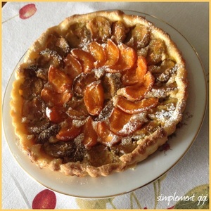 recette - Tarte aux reines-claudes, abricots et cassonade