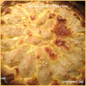 recette - Tarte aux poires et mascarpone