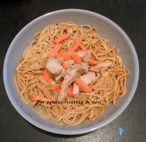 recette - Nouilles chinoises au porc