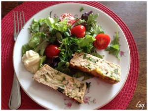 recette - Terrine au thon, courgettes et tomates