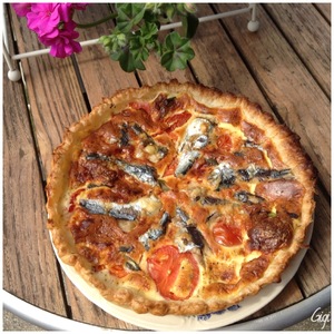 Tarte aux sardines et tomates