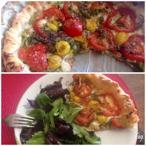 Tarte au fromage de Maredsou et légumes du soleil