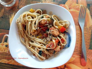 recette - Marmite de lieu aux spaghettis