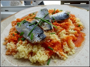 Sardines fraîches en papillotes sauce poivron au thermomix