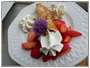 recette - Cornet de fraises gaufrette maison