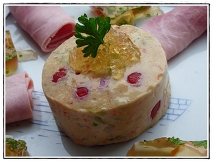 recette - Timbales macédoine et thon en gelée 