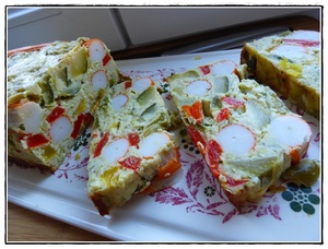 Pain de courgettes et poivrons au surimi version avec Thermomix