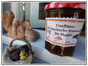 Confitures de rhubarbe aux pruneaux version avec Thermomix