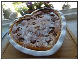 recette - Clafoutis de reines-claude amandine version avec Thermomix