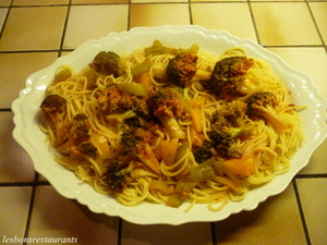 recette - Spaghettis aux brocolis