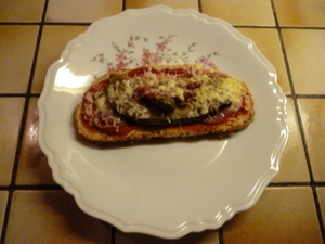 recette - Bruschettas aux aubergines