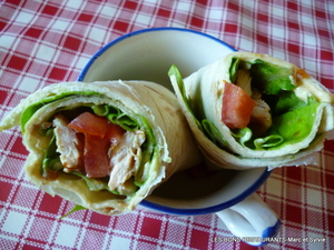 Wraps au poulet à l'exotique