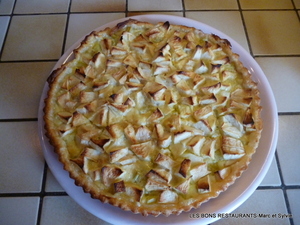 recette - Tarte aux pommes et à la rhubarbe