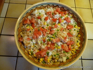recette - Salade de riz aux pousses de soja
