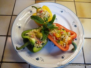 recette - Taboulé en coques de poivrons