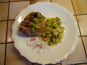 recette - Côtes d'agneau et sa poêlée de courgette