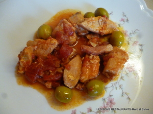 recette - Poulet sauté aux olives