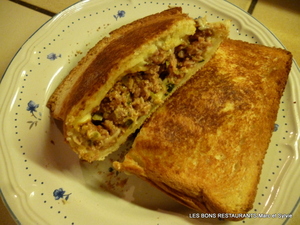 recette - Croque monsieur aux steaks hachés