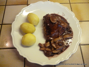 recette - Poulet vin rouge