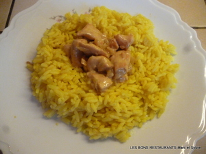 recette - Poulet au curry et son riz au lait de coco