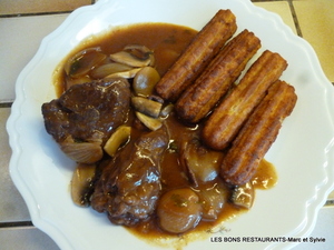 recette - Boeuf bourguignon et ses churros Pom Bistro