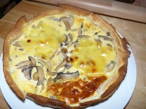 recette - Quiche aux champignons