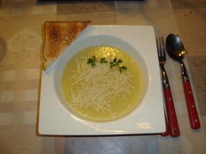 Velouté de courgettes au fromage