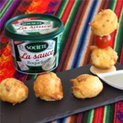 recette - Accras du Combalou à la sauce au roquefort