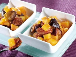recette - Ananas et figues rôties au miel d'acacia