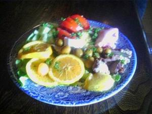 recette - Artichaut, crevettes et maquereaux en salade
