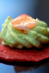 recette - Avocat crevette sur cristalline de betterave