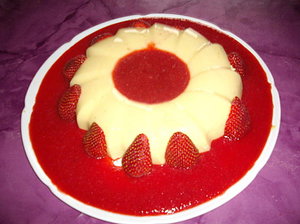 recette - Bavarois aux fraises et son coulis