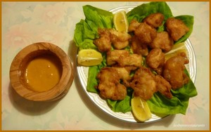 Beignets d'aiglefin à la rouille